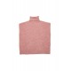 Poncho col roulé rose