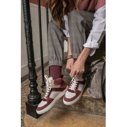 Bordeaux high-top trainers