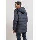 Parka mi-longue réversible coloris navy