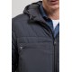 Parka mi-longue réversible coloris navy