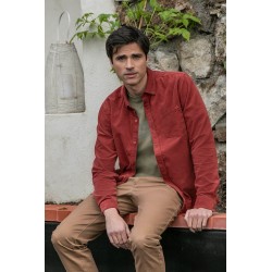 Rust velvet shirt