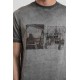 T-shirt gris print rock