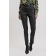 Pantalon slim enduit noir