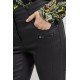 Pantalon slim enduit noir