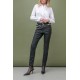 Pantalon slim enduit noir