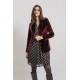 Robe courte imprimé noir et bordeaux