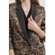 Veste tailleur imprimé baroque noir et beige