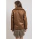 Manteau réversible coloris toffee