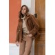 Manteau réversible coloris toffee