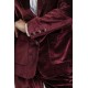 Veste costume en velours bordeaux