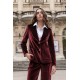 Veste costume en velours bordeaux