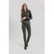 Pantalon slim coloris cypres