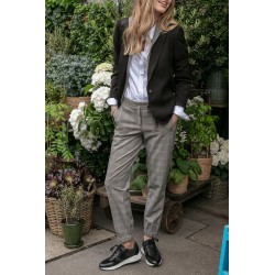 Grey checked cargo trousers