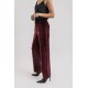 Pantalon de costume en velours bordeaux