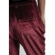 Pantalon de costume en velours bordeaux