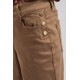 Pantalon large coloris tabac