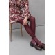 Collants opaques bordeaux