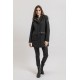 Parka mi-longue infroissable noire