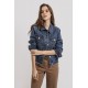 Veste en jean denim bleu