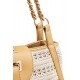 Sac pochette façon crochet beige