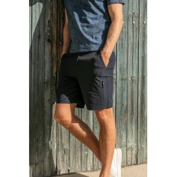 Shorts aus technischem Gewebe navy