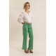 Pantalon évasé vert