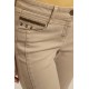 Pantalon slim beige