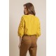 Blouse bohème en coton jaune