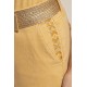 Pantalon large coloris paille