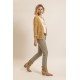 Gilet maille filet ocre