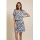 Blue print tie and dye dress