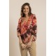 Blouse tie and dye rose et brique