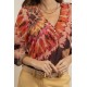 Blouse tie and dye rose et brique