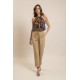 Pantalon en lin beige