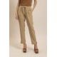 Pantalon en lin beige