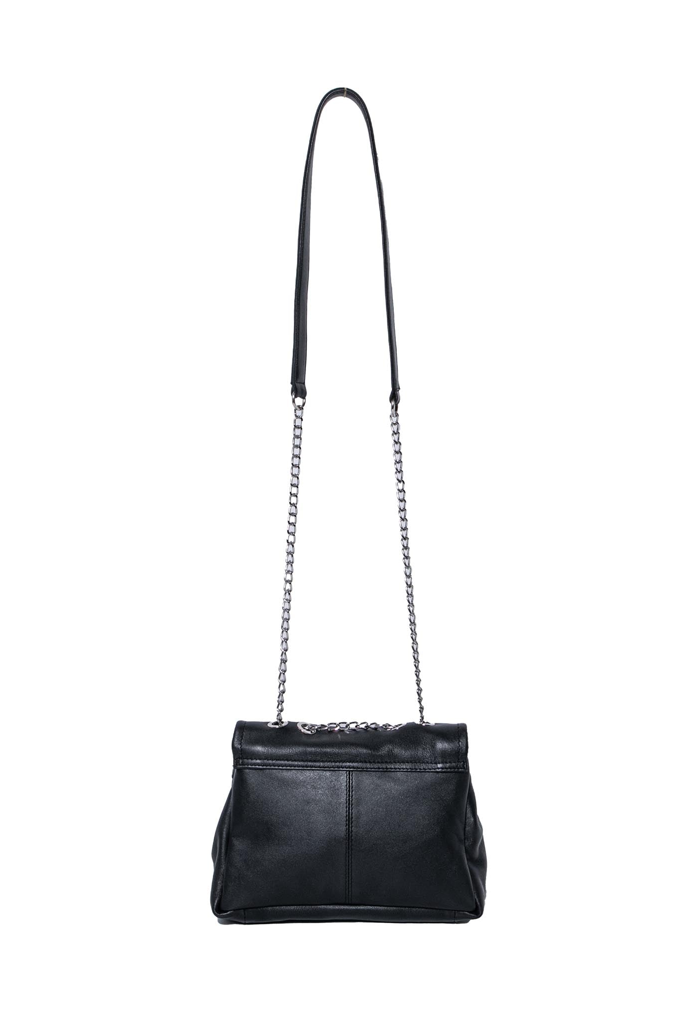 Sac pochette en cuir noir | Elora