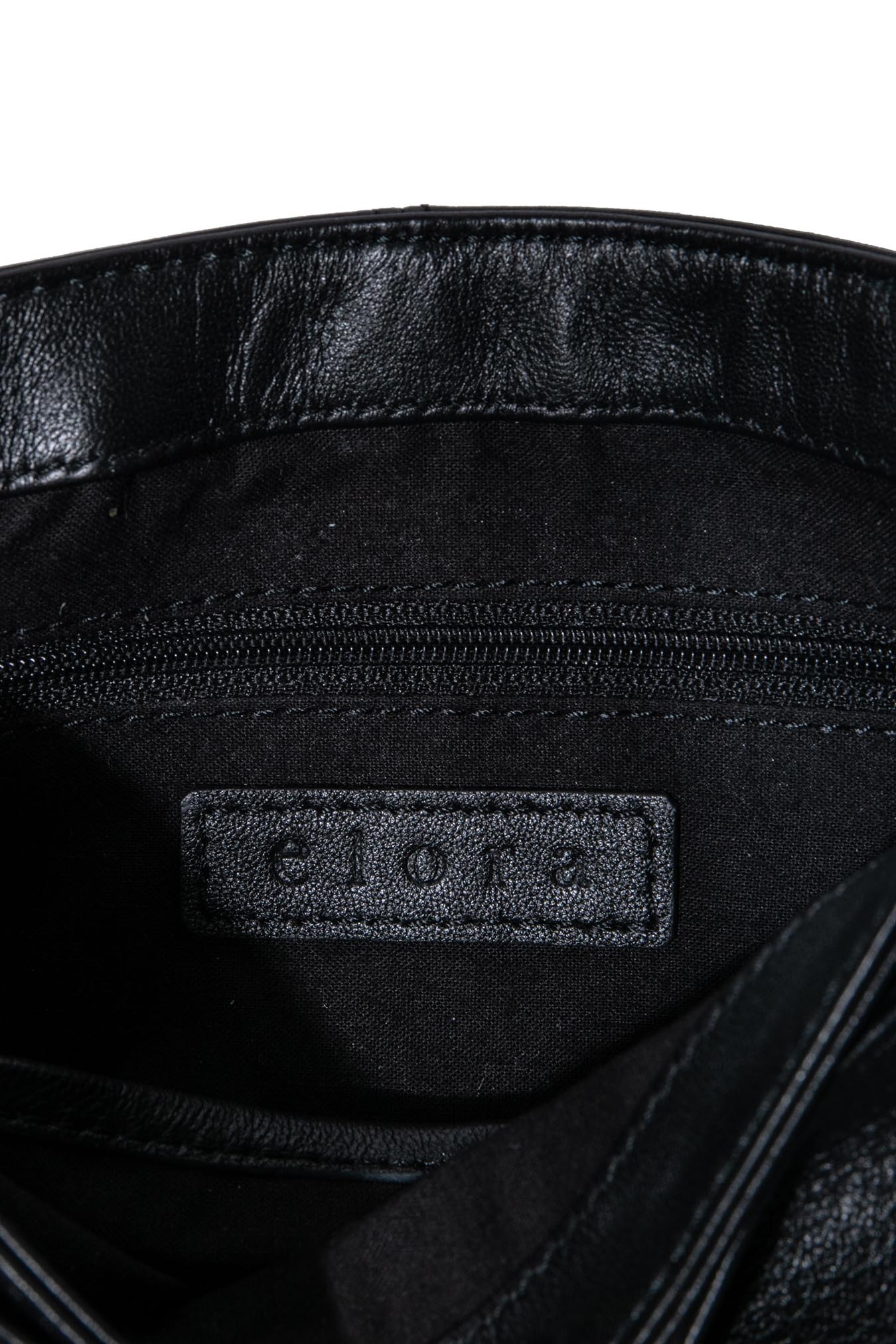 Sac pochette en cuir noir | Elora