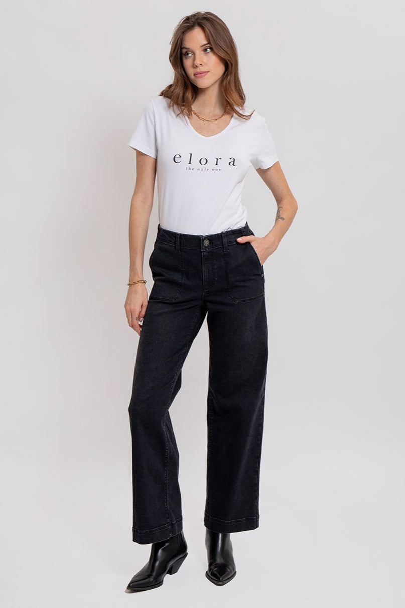 Jean large noir | Elora