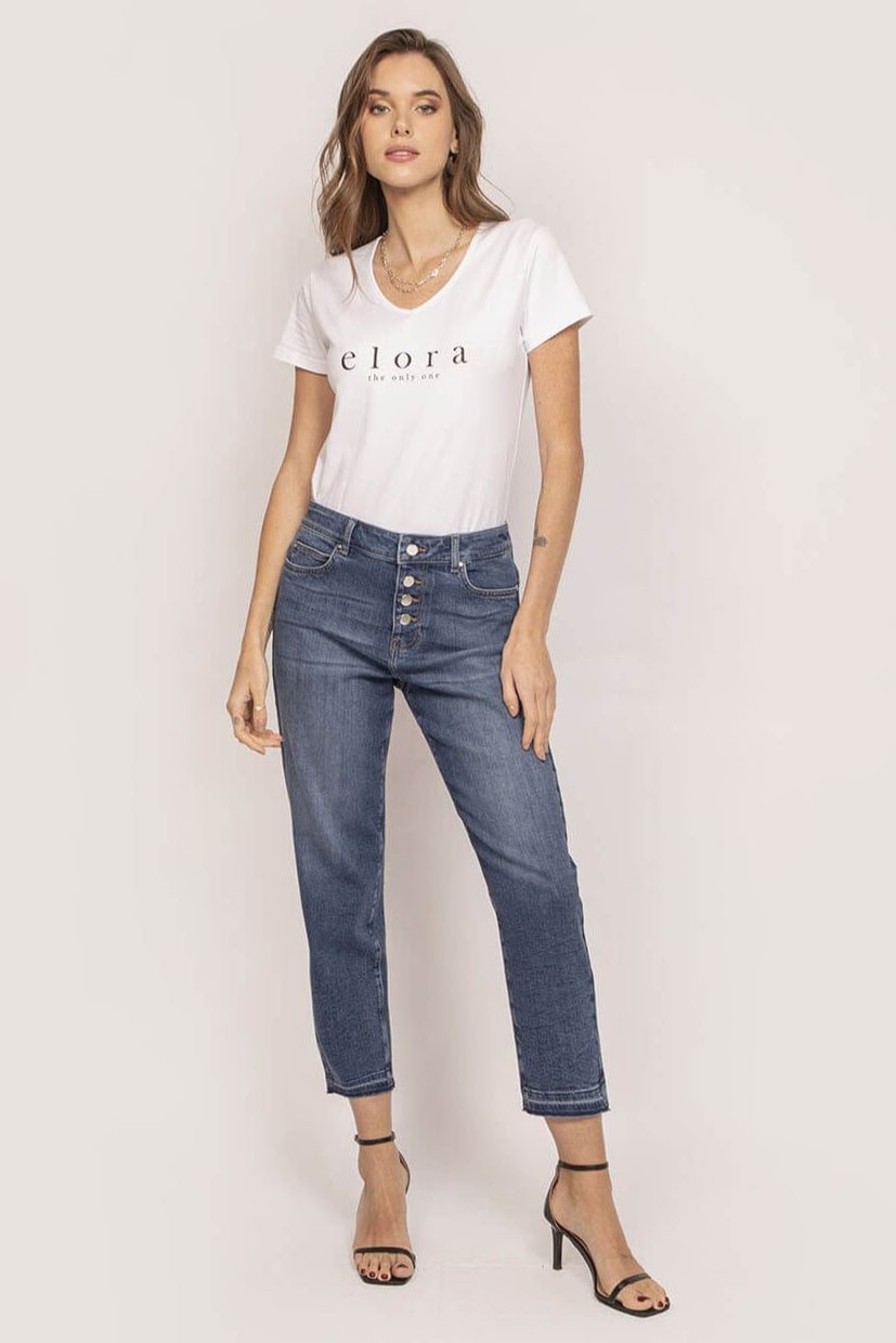 Jean slouchy bleu foncé | Elora