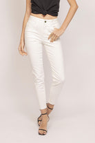 Jean slim 7/8ème blanc | Elora
