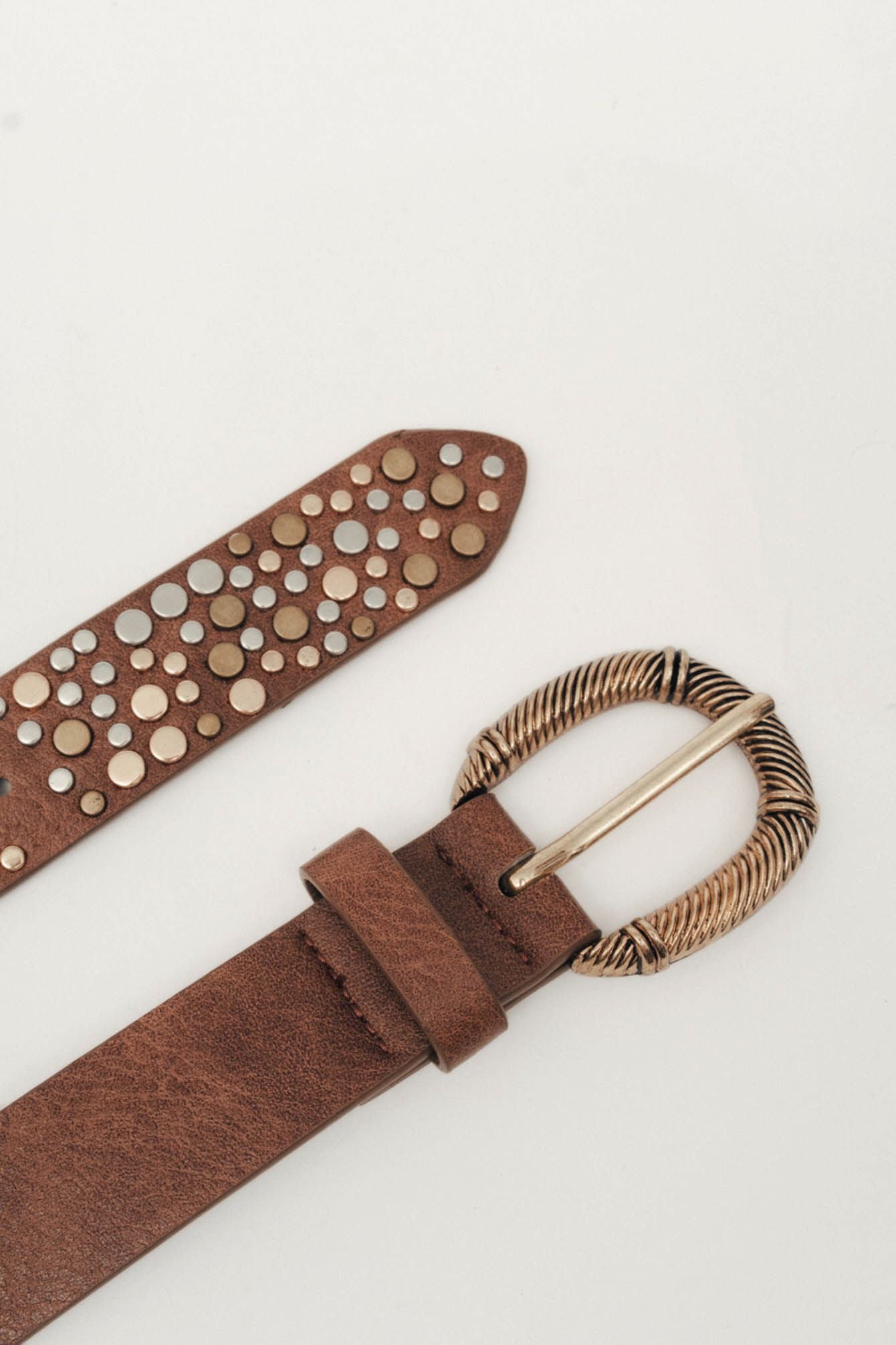 Ceinture camel rivets | Elora
