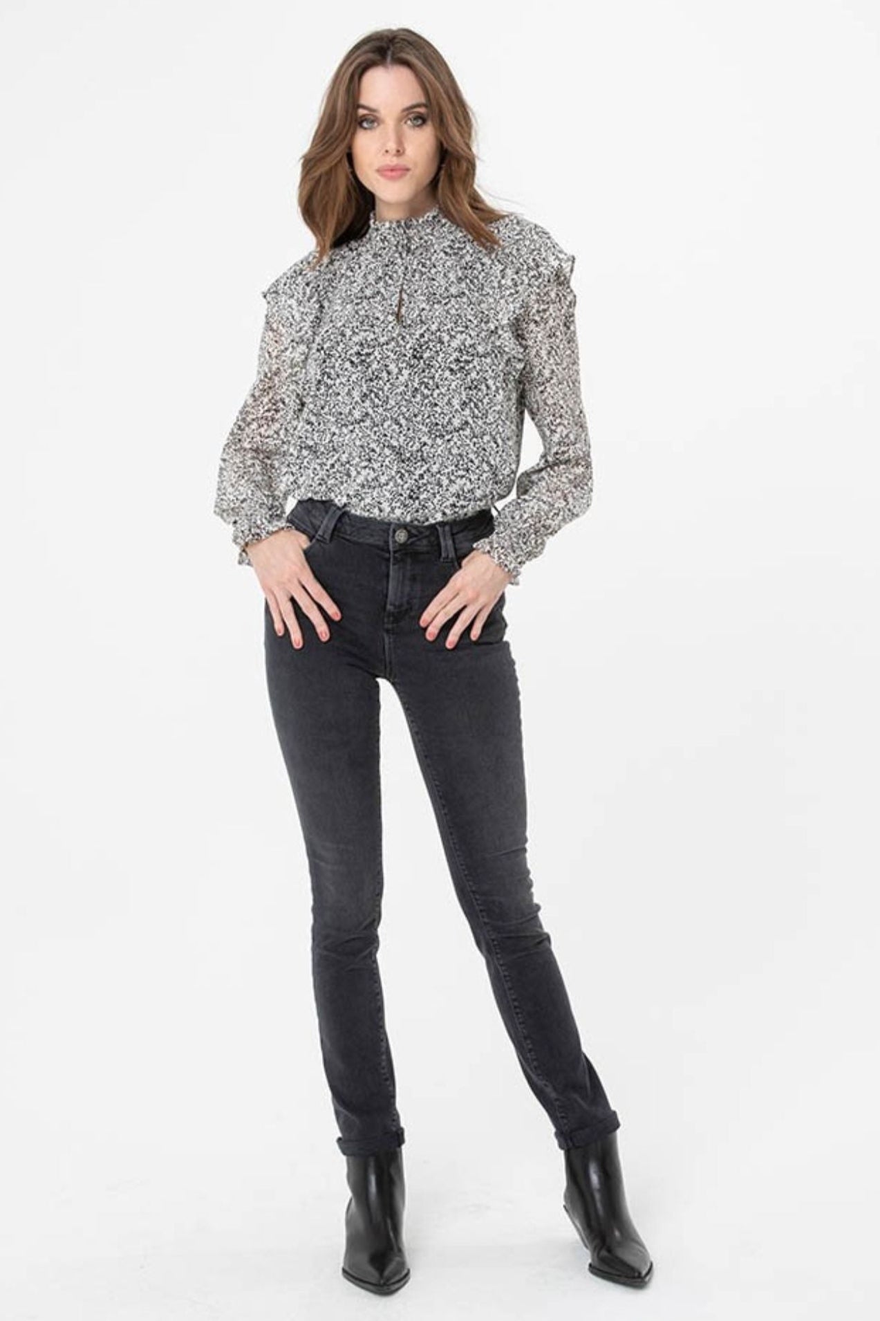 Jean slim push-up noir | Elora