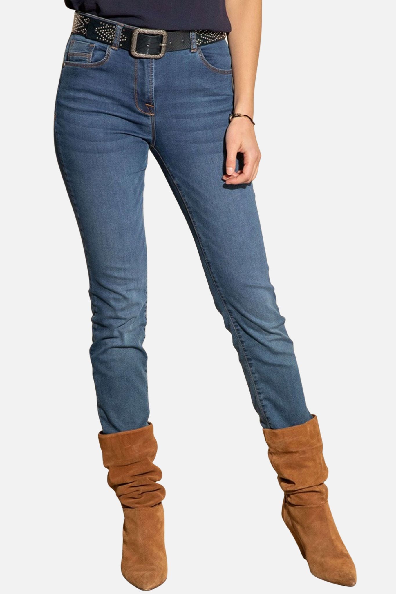 Jean coloris bleu moyen | Elora