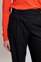 Pantalon large à fines rayures gris | Elora