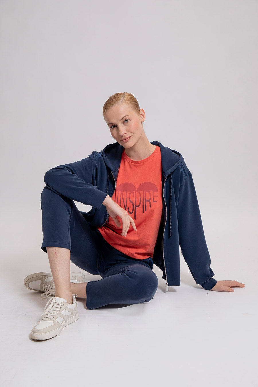 Tee shirt en modal orangé | Elora