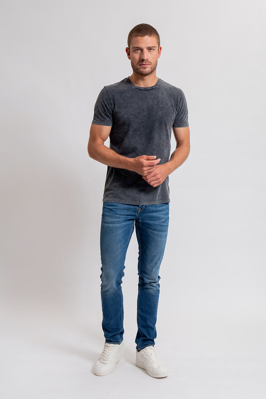 Jean coupe droite fittée bleu | Elora