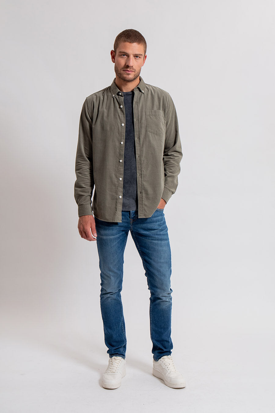 Jean coupe droite fittée bleu | Elora