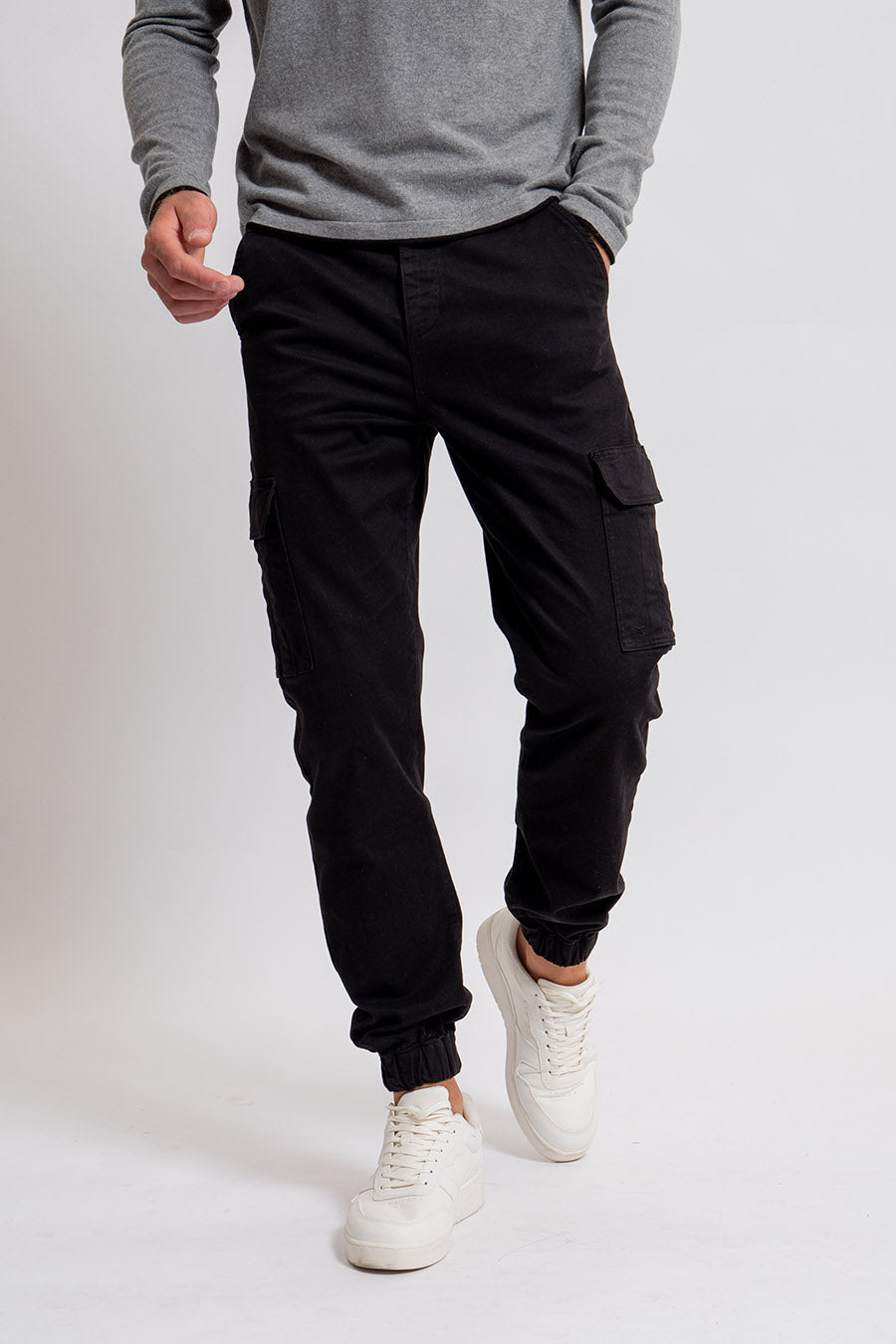 Pantalon cargo noir | Elora