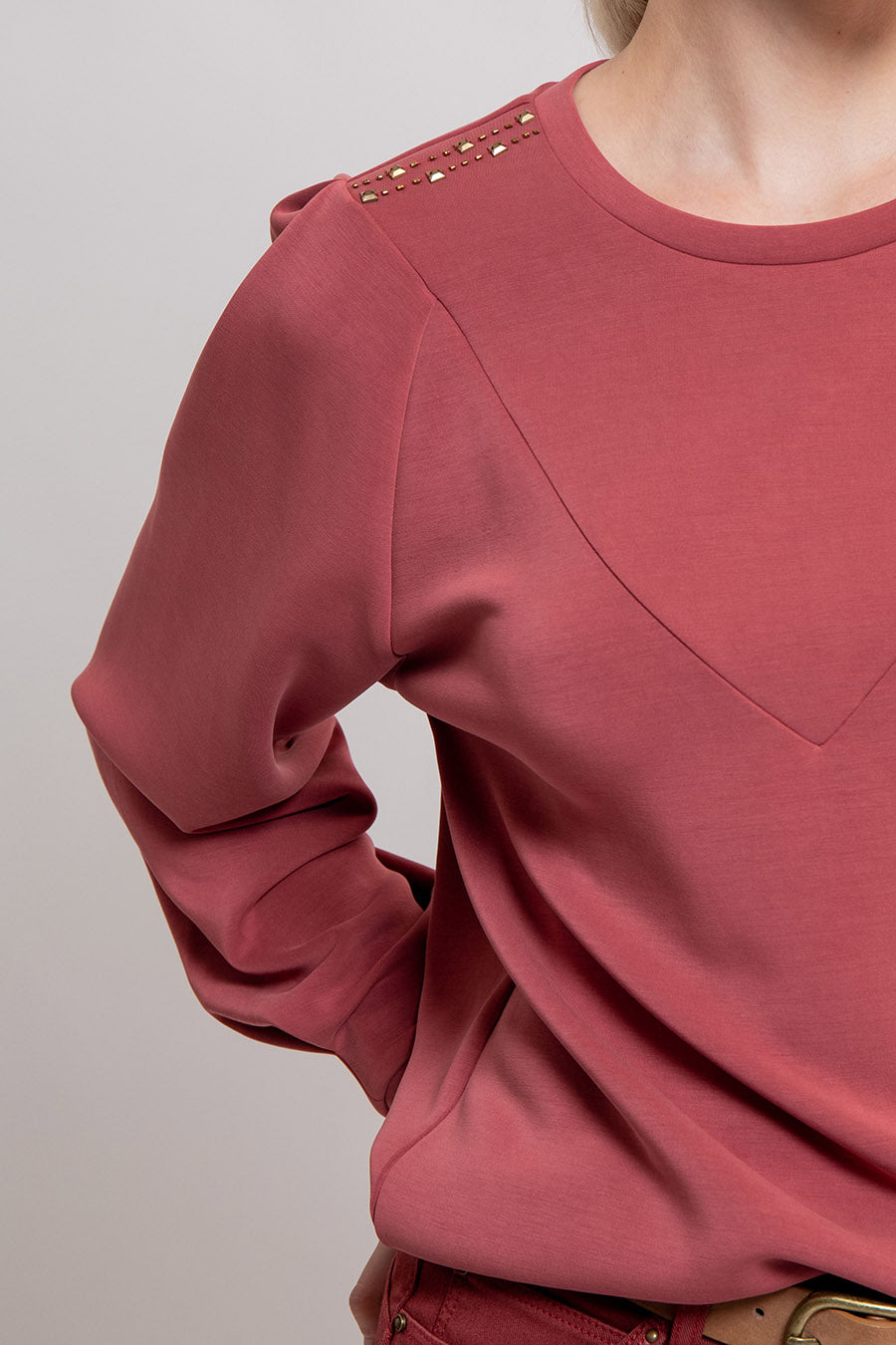 Sweat ultra doux coloris grenat | Elora