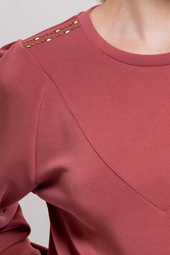 Sweat ultra doux coloris grenat | Elora